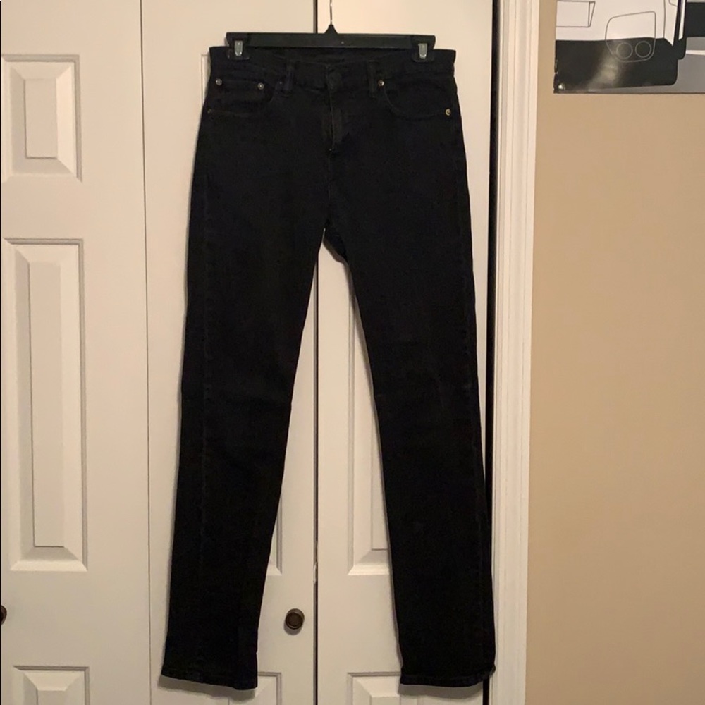 Levi Strauss Slim Straight Jeans (Black)